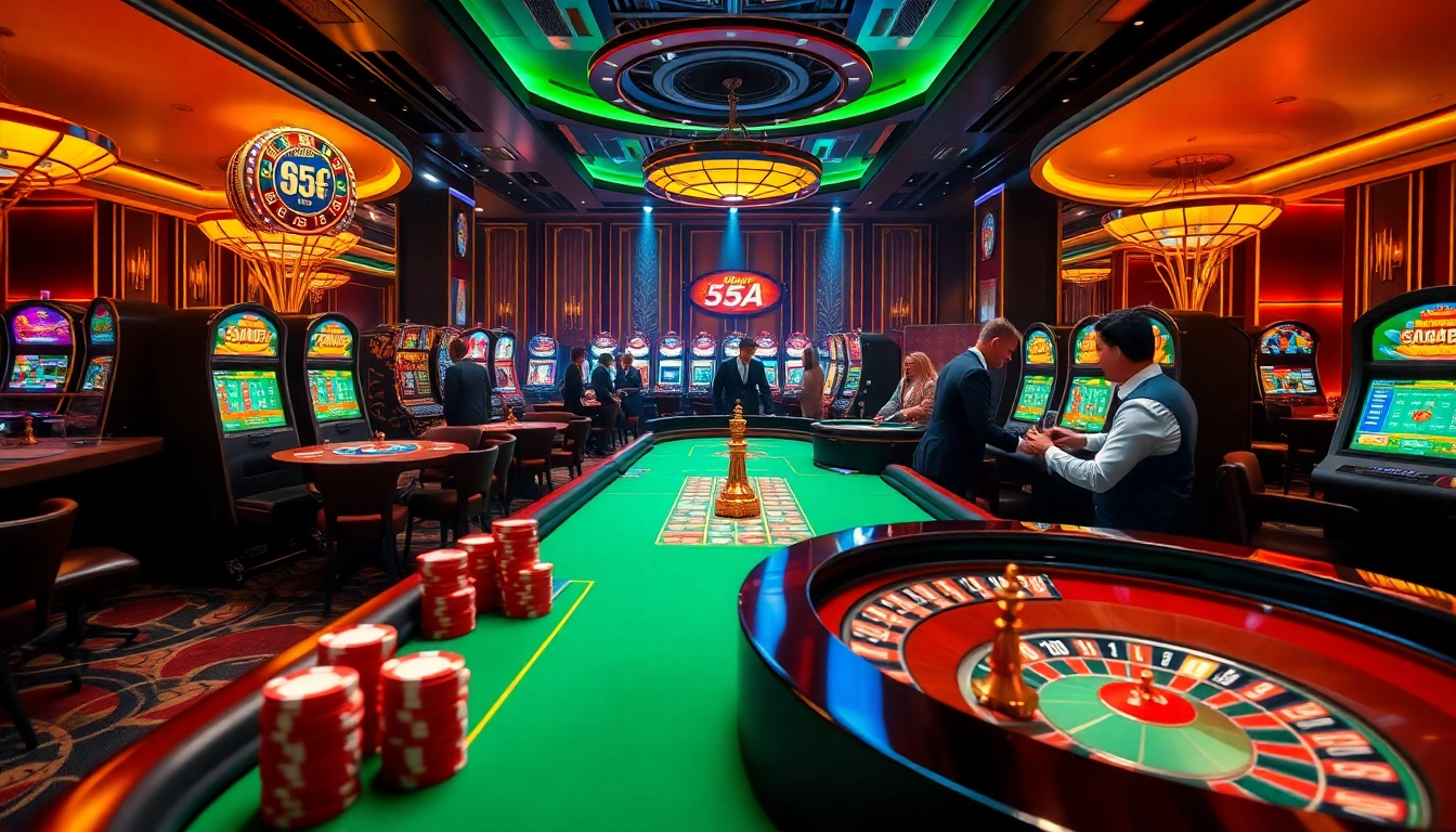 High-energy casino experience at 65A with vibrant tables and engaging players.