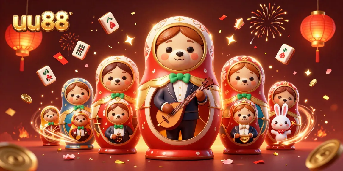 Experience thrilling gameplay at uu88 with engaging 3D illustrations of casino games and cultural elements.