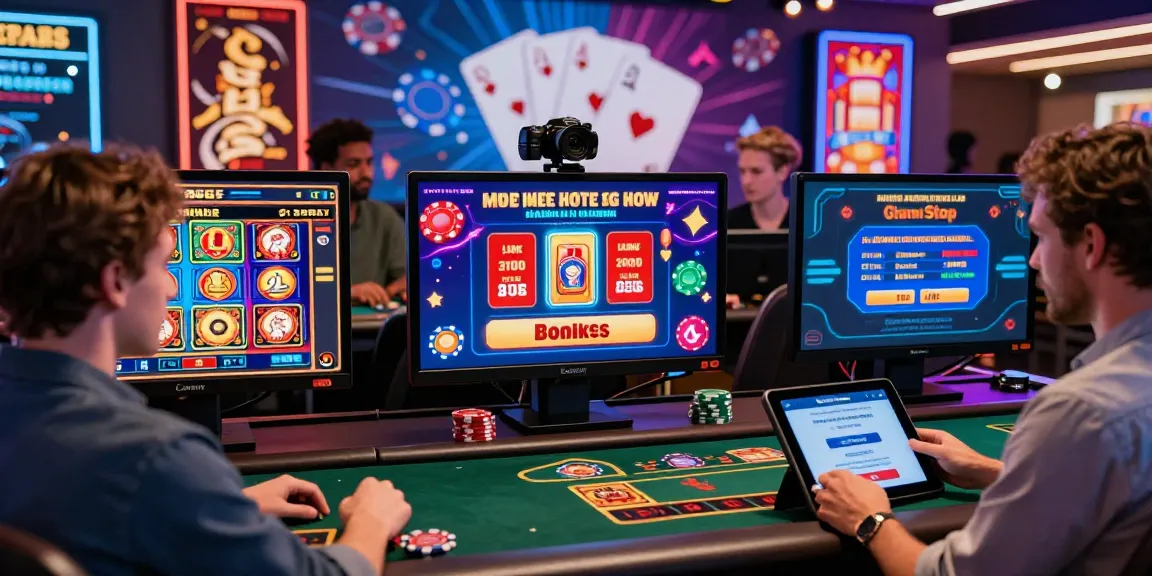 Players enjoying gaming at new casinos not on GamStop, showcasing exciting gameplay and bonuses.