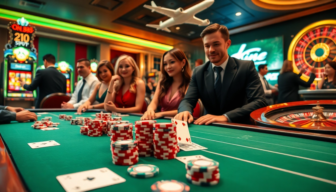 Experience thrilling gameplay at the dh88 casino table with high-value poker chips and luxurious decor.
