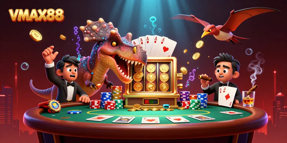 Experience the thrill of vmax88 with dynamic gameplay and jackpot thrills in a vibrant casino scene.
