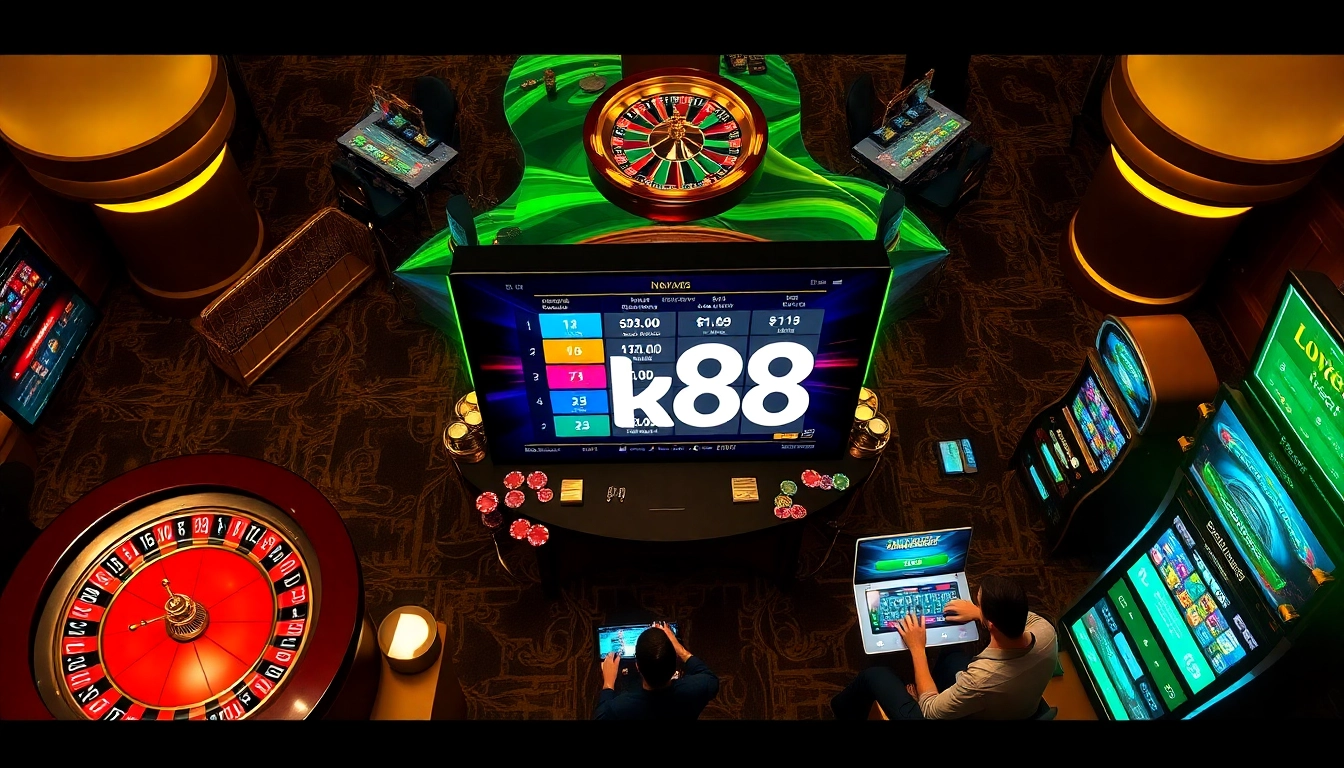 Experience thrilling online betting with nk88 at a vibrant casino-style interface.