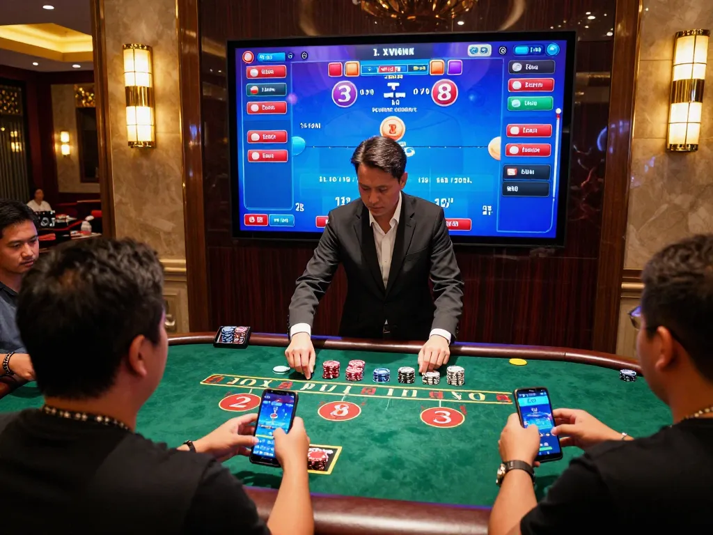 Sunwin players engaging in a live Blackjack game with a professional dealer