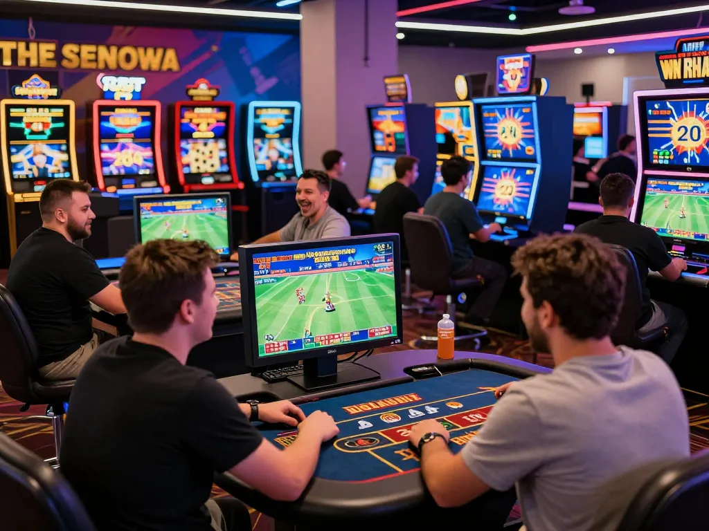 Players enjoying the thrill of online gaming at 789p com, showcasing lively betting scenes and colorful graphics.