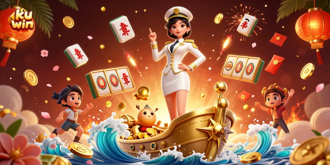 Experience exhilarating gameplay with ku win in this vibrant 3D casino illustration packed with action.