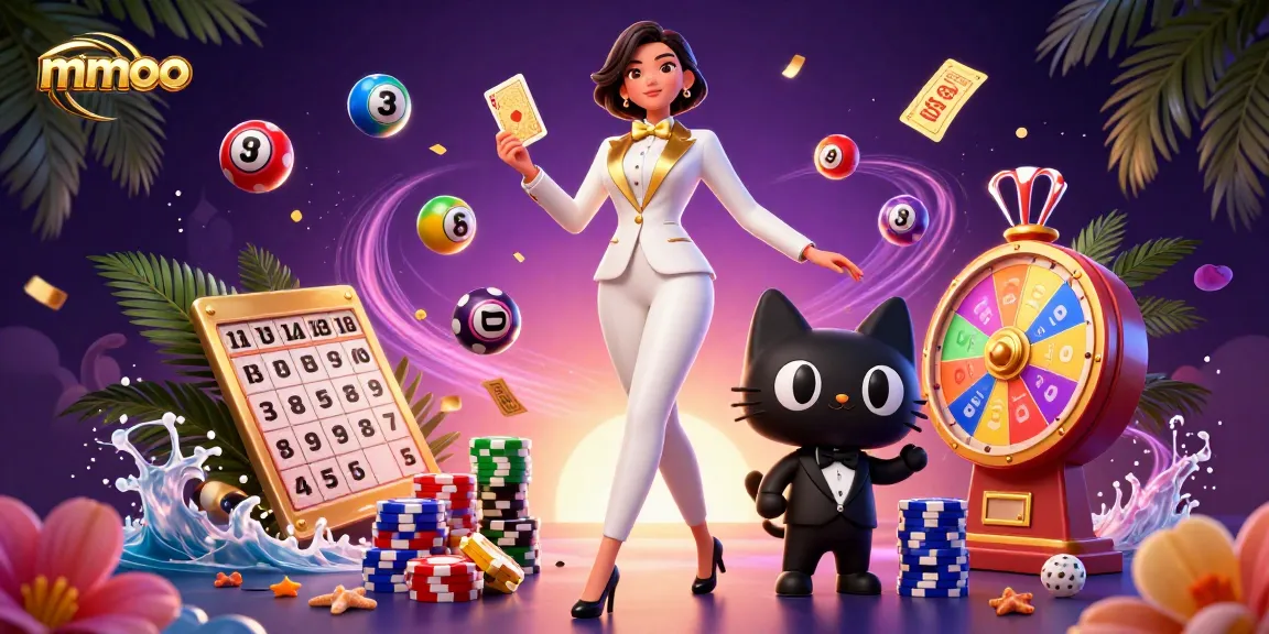 Experience thrilling gaming with mmoo's glamorous virtual casino atmosphere featuring vibrant prizes.
