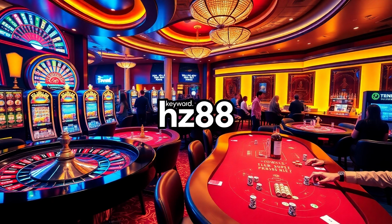 Experience top-notch gaming action at HZ88 casino with vibrant tables and exciting gameplay.