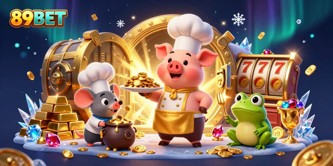 Experience the thrill of winning at 89BET with a vibrant 3D casino scene featuring exciting game elements.