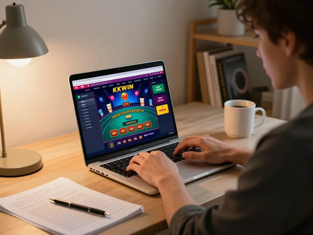 Engaging gaming session with KKWIN's online casino interface, reflecting strategic gameplay.