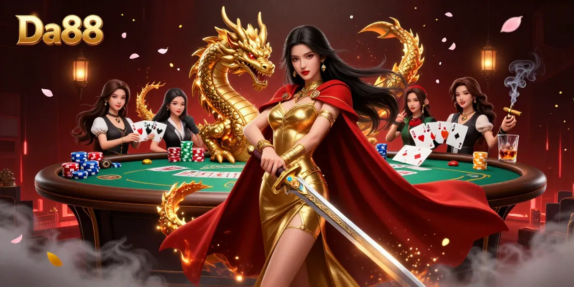 Experience the thrill of Da88 at the poker table with champions and golden prizes.