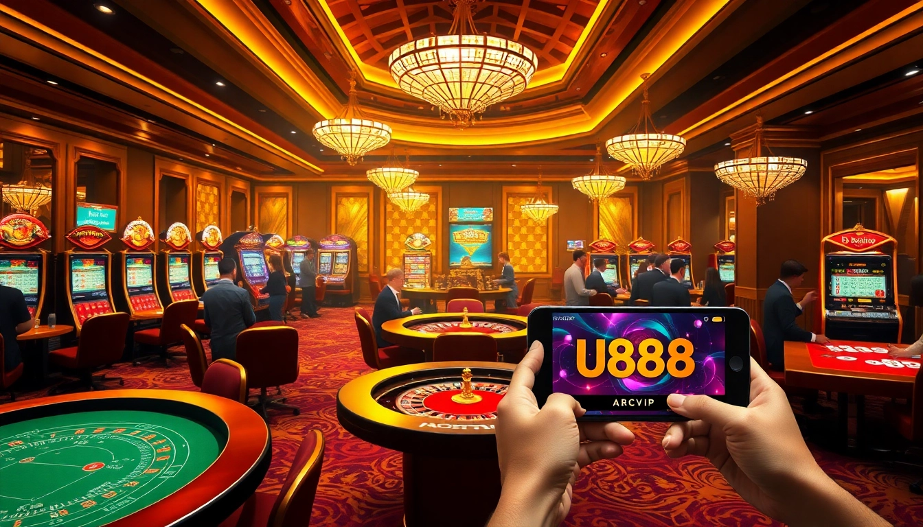 Experience thrilling gaming adventures at U888 ABCVIP with luxurious roulette tables and exciting slot machines.