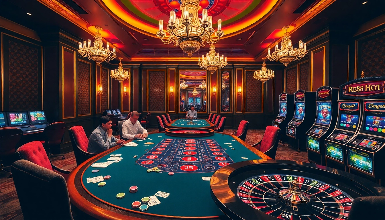 Winning at red88.hot with a vibrant baccarat table and colorful poker chips.