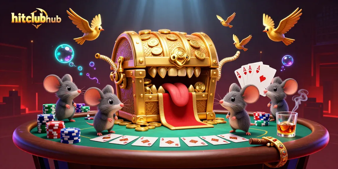 Experience thrilling moments at hitclubhub with a vibrant 3D treasure scene filled with poker excitement and gaming allure.