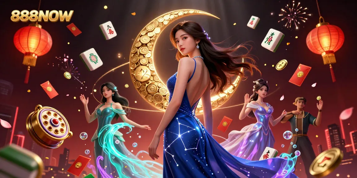 Engage with 888NOW's vibrant casino atmosphere featuring 3D characters and dynamic gaming elements.