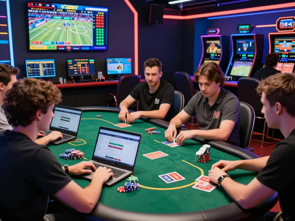 Exciting gambling scene showcasing players engaging with the Vsbet platform and real-time betting activities.