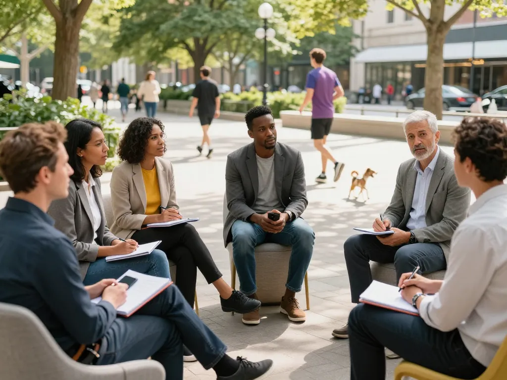 Men engaging in open discussions at a ManClub gathering focused on mental well-being and support.