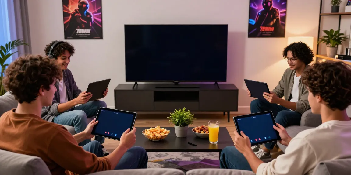 Friends enjoying the 78Win app in a cozy living room setting.