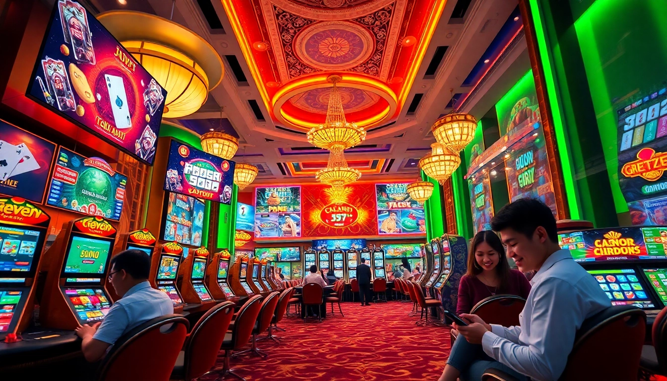 Exciting online gambling experience at 69VN with diverse players and vibrant casino ambiance.