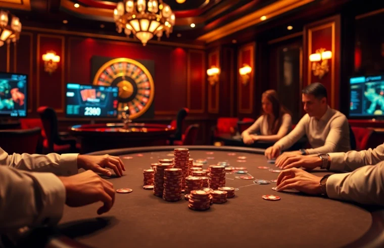 Experience thrilling poker action at Fb88's sophisticated casino tables.