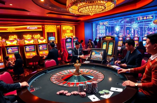 Engage in thrilling gaming action by registering at XN88, featuring vibrant casino elements and excitement.