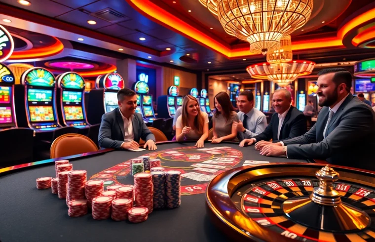 Experience the thrill of gambling with https://32win.style/ at a vibrant casino table filled with excitement.