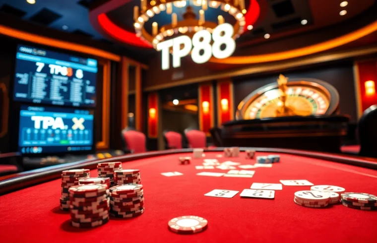 Engaging gambling scene showcasing the luxury of TP88 casino poker gameplay ambiance.