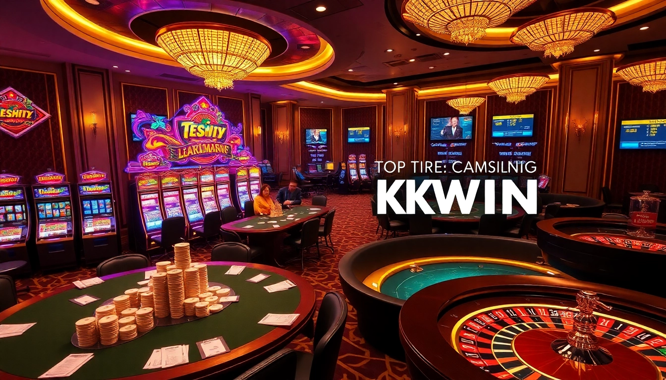 Experience the thrill of betting at KKWIN's luxurious casino tables and vibrant slots.