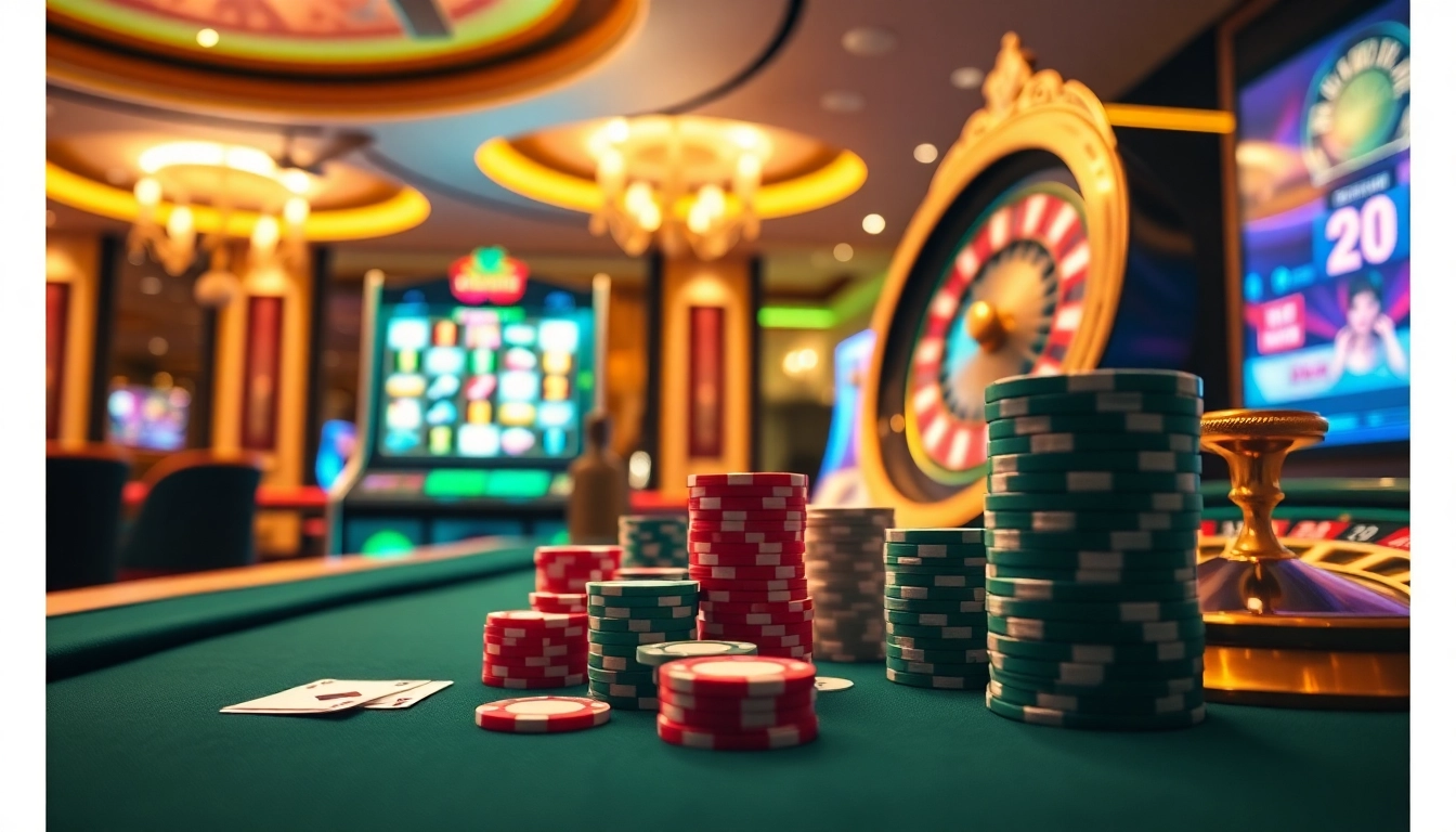 Experience thrilling gameplay at lodetructuyen with engaging casino tables and vibrant slot machines.